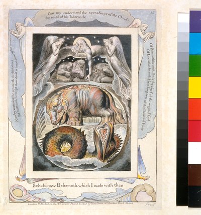 Behemoth and Leviathan from the Book of Job by William Blake